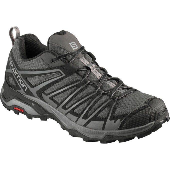 Salomon Singapore Mens Hiking Shoes - X ULTRA 3 PRIME Silver/Black | 20617-QCDN